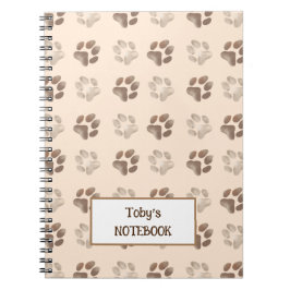 Dog-Footprint-Patern anpassbar Notizblock