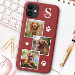 Dog Foto Collage Monogram Terra Cotta Pet Case-Mate iPhone Hülle<br><div class="desc">Jetzt kannst du deinen besten Freund mit dir tragen, wo immer du hingehst mit diesem speziellen Hund Tier Foto iPhone Gehäuse . Diese 2-Foto Collage mit Herz und Pfoten Print Design ist modern, elegant, cool und niedlich. Pfoten mit Foto, Katz-Foto oder einem Haustier mit Pfoten! Personalisieren Sie mit mit Monogramm...</div>