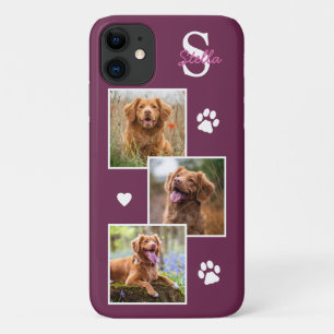 DOG Foto Klebung Monogram Magenta PET Case-Mate iPhone Hülle
