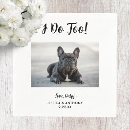 Dog Foto Wedding Cocktail Napkins Serviette