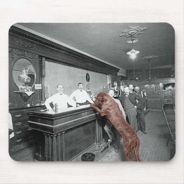 Dog Friendly Saloon Tavern Bar 1900 Fotograf Mousepad (Vorne)