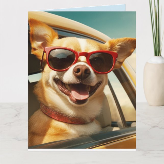 DOG FUNNY BIRTHDAY GREETING CARD KARTE (Vorderseite)