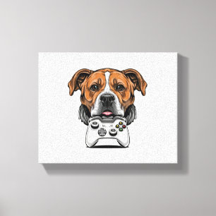 Dog Gamer - Videospiel Leinwanddruck