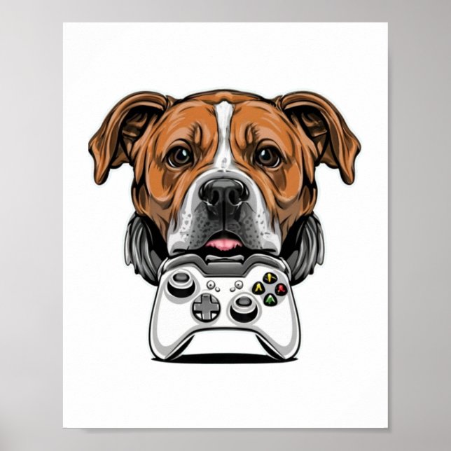 Dog Gamer - Videospiel Poster (Vorne)