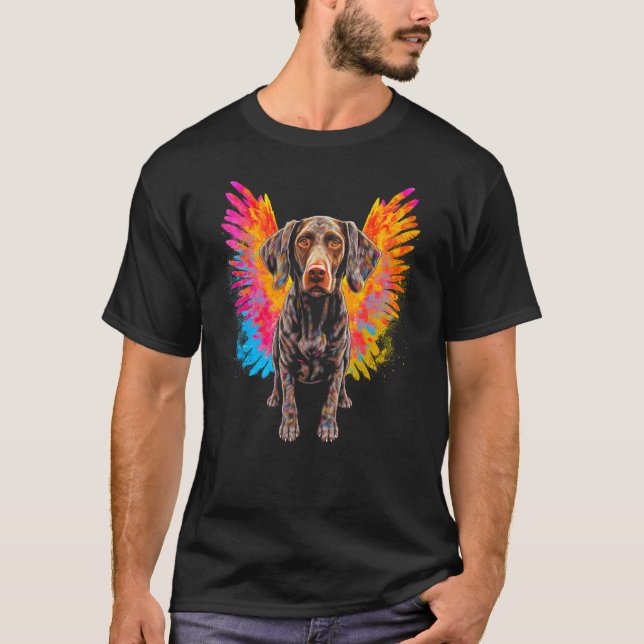 Dog German Shorthaired Pointer Heaven T-Shirt (Vorderseite)