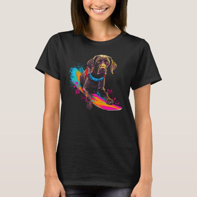 Dog German Shorthaired Pointer Snowboard T-Shirt (Vorderseite)