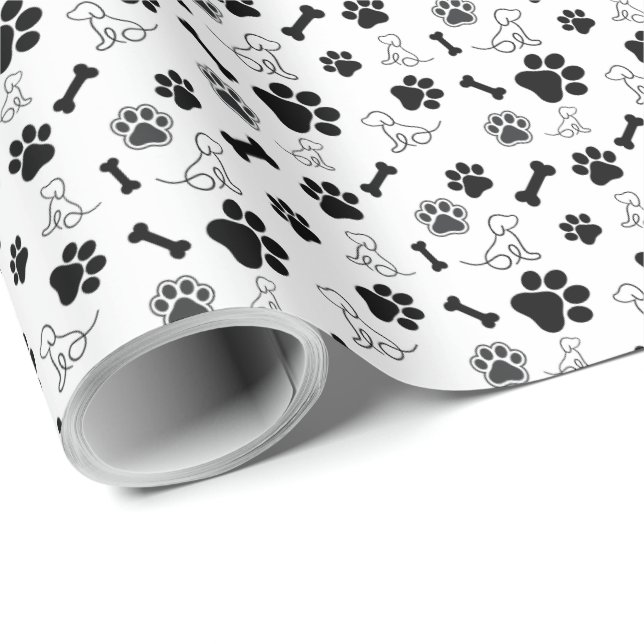 Dog Geschenkpapier Wrap Wrapping Papier (Rolleneckpunkt)