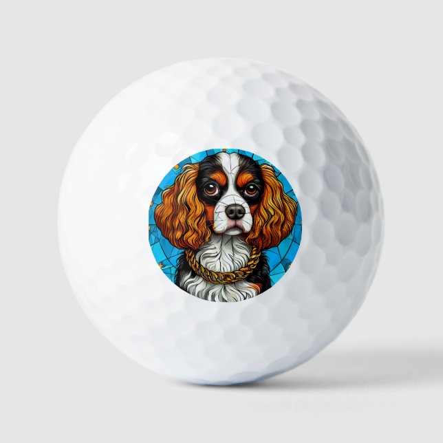 Dog-gestanztes Glas-Portrait Golfball (Vorderseite)