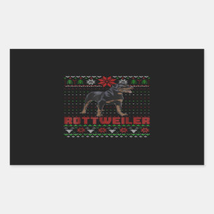 Dog Gift Frohe Weihnachten mein Rottweiler Rechteckiger Aufkleber
