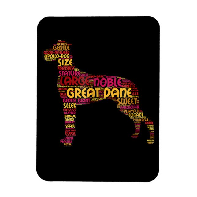Dog Gift | Large Noble Great Dane Magnet (Vertikal)