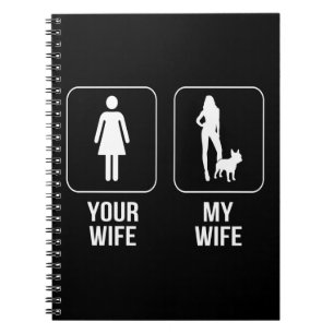 Dog Gift   Your Wife - My Wife French Bulldog Notizblock