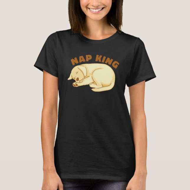 Dog Golden Retriever Nap Sleeping Sleep Pajama Nig T-Shirt (Vorderseite)