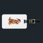 Dog Golden Retriever Santa Christmas Xmas Lights ( Gepäckanhänger<br><div class="desc">Dog Golden Retriever Santa Christmas Xmas Lights (2)</div>