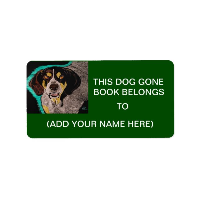 DOG GONE BOOK LABELS ADRESSAUFKLEBER (Vorne)