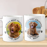 Dog Grandma Personalized Pet Photo Dog Lover Kaffeetasse<br><div class="desc">World's Best Dog Grandma ... Surprise your favorite Dog Grandma this Mother's Day , Christmas or her birthday with this super cute custom pet photo mug. Customize this dog grandma mug with your dog's favorite photos, and name. Double sided - you can different photos on each side or the same,...</div>