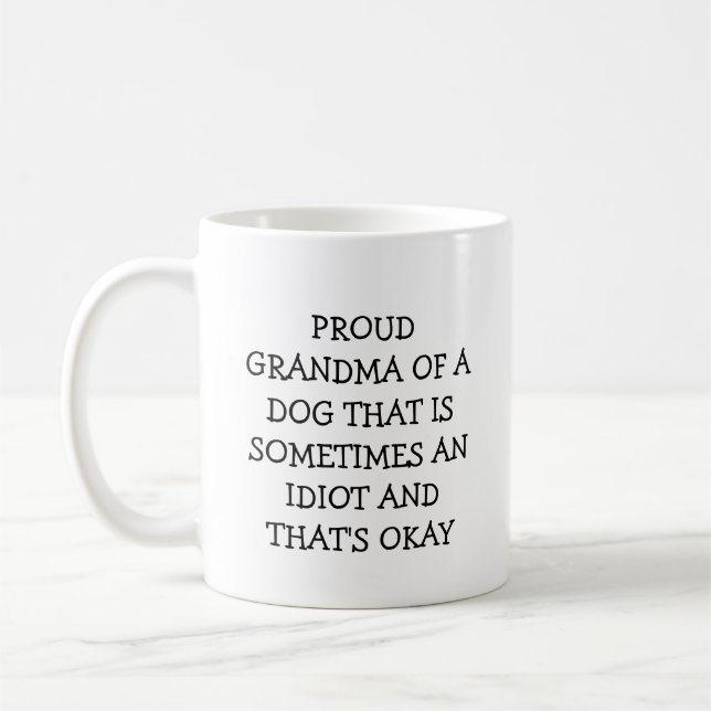 Dog grandma, personalized with picture and name kaffeetasse (Links)