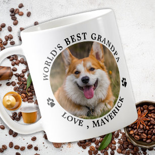 Dog Grandpa Personalisiertes Tier Foto Hund Lover Kaffeetasse