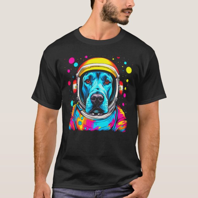 Dog Great Dane  Astronaut T-Shirt (Vorderseite)