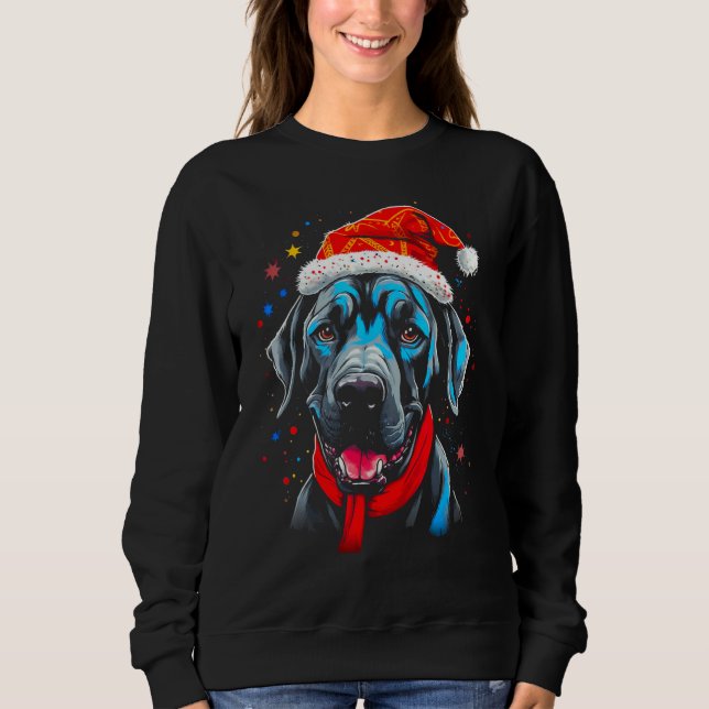 Dog Great Dane Christmas Sweatshirt (Vorderseite)