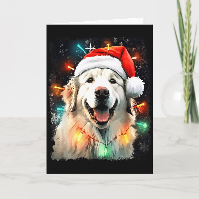 Dog Great Pyrenees Christmas  Karte (Vorderseite)