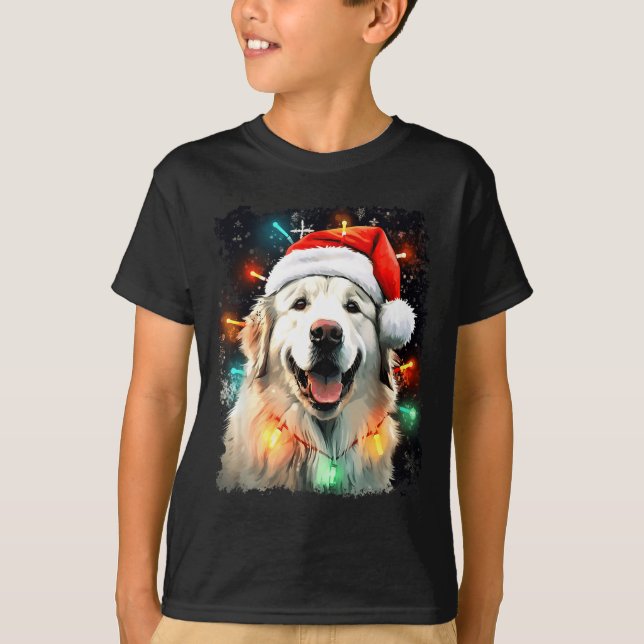 Dog Great Pyrenees Christmas  T-Shirt (Vorderseite)