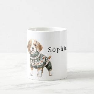 Dog Green Sweater Weihnachten Kaffeetasse
