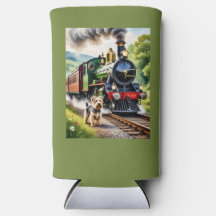 Dog Greeting steam train