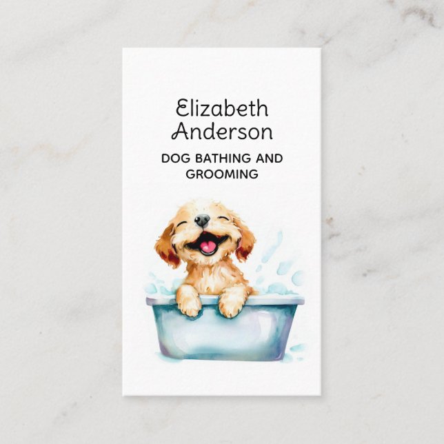 Dog Groomer Bad individuell angepasst ii Visitenkarte (Vorderseite)