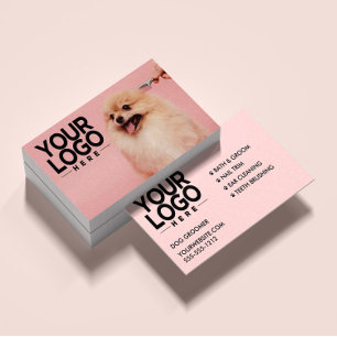 Dog Groomer Benutzerdefiniertes Foto Logo hinzuf Visitenkarte