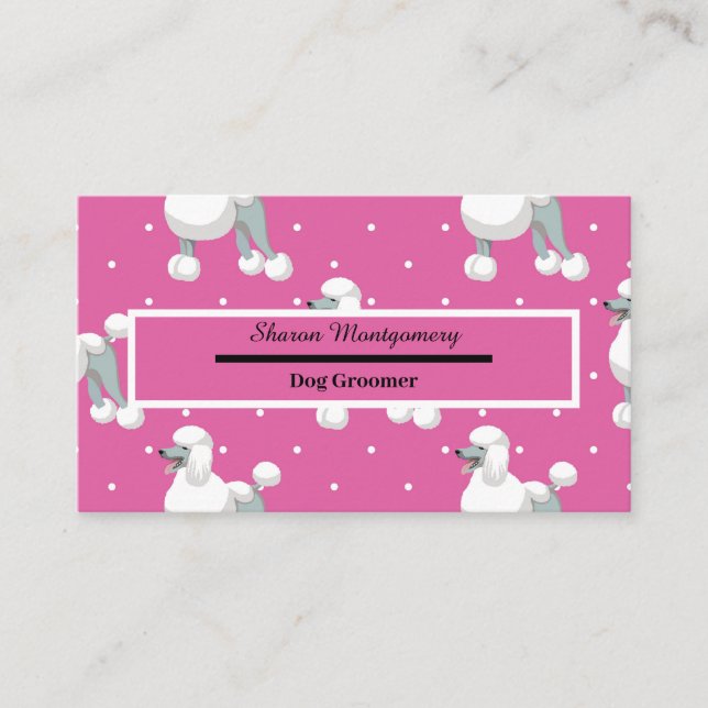 Dog Groomer Business Card Visitenkarte (Vorderseite)