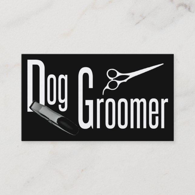 Dog Groomer Business Card Visitenkarte (Vorderseite)