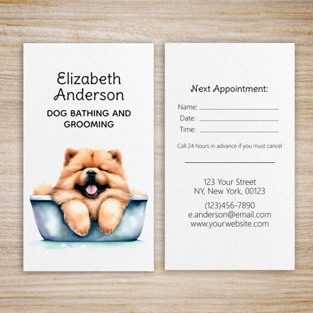 Dog Groomer Chow Chow Ernennung Visitenkarte (Von Creator hochgeladen)