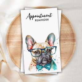 Dog Groomer Funny Niedlich Puppy French Bulldog Terminkarte