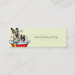 Dog Groomer Pet Wellness-Center GSD/Boston Celery Mini Visitenkarte