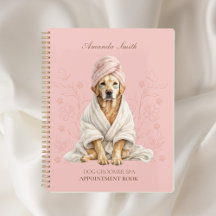 Dog Groomer Spa Personalized Appoitment Notebook
