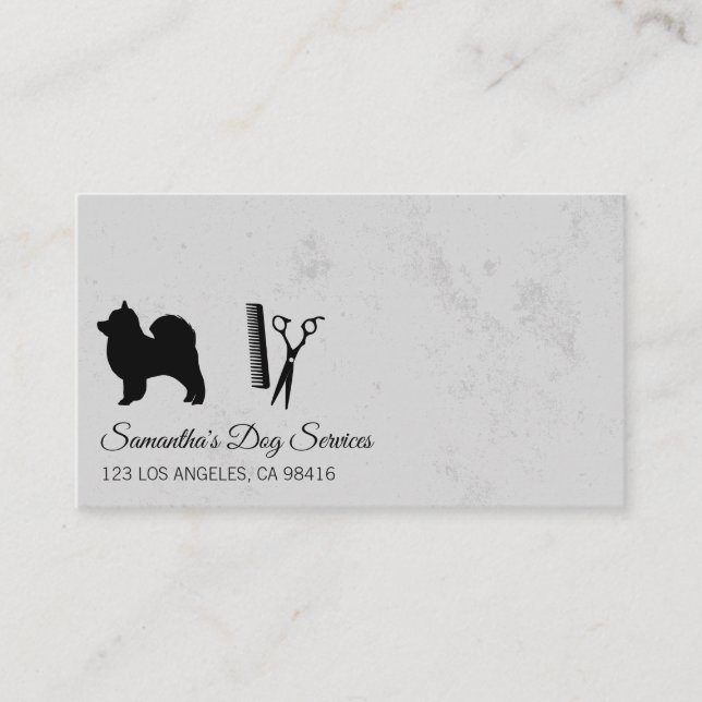Dog Groomer Stylist Shears Visitenkarte (Vorderseite)