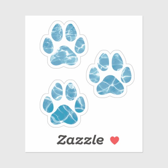 Dog Groomer Wash Pads Prints Aquarellwasser Aufkleber (Blatt)