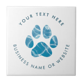 Dog Groomer Wash Water Paws Prints Werbung Fliese