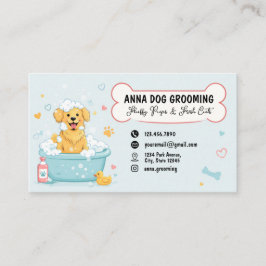 Dog grooming Boutique Pet Cute Puppy script Visitenkarte