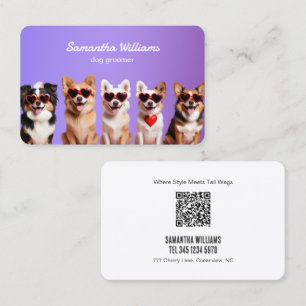 🐾 Dog Grooming Custom QR Visitenkarte