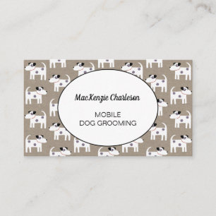 Dog Grooming Jack Russell Terrier Brown Paper Visitenkarte