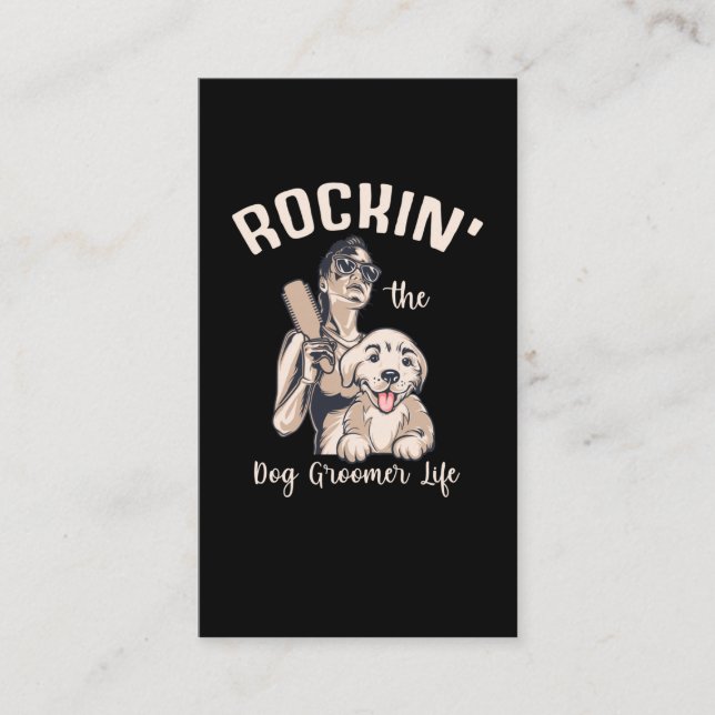 Dog Grooming Life Dog Groomer Friseur Visitenkarte (Vorderseite)