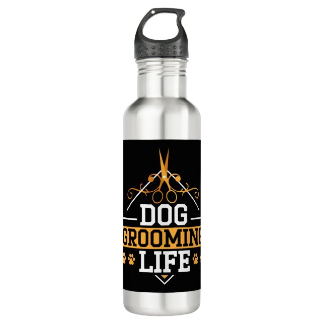 Dog Grooming Life Pet Groomer Pet Salon Fur Künstl Edelstahlflasche (Vorderseite)