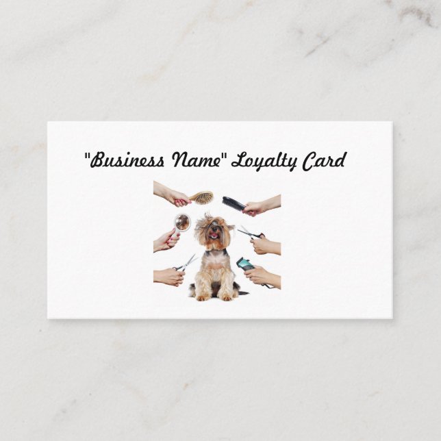 Dog Grooming Loyalty Card Treuekarte (Vorderseite)