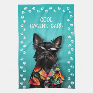 Dog Grooming Paw Drucktuch Geschirrtuch