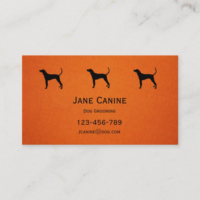 Dog Grooming stilvoll und modern beruflich Visitenkarte (Vorderseite)