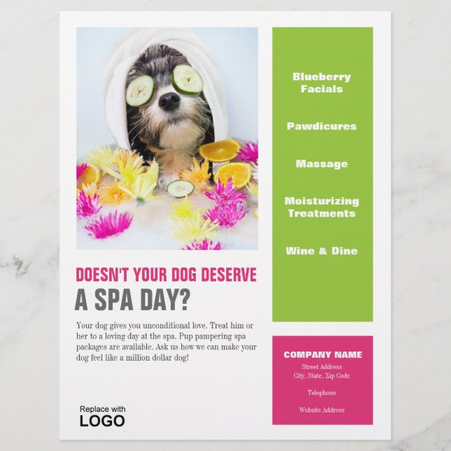Dog Grooming Wellness-Center Poster Flyer (Vorne)