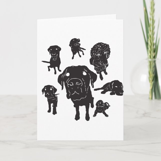 Dog Guides Card w/Custom Message! Dankeskarte (Vorderseite)