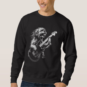 Dog Guitarist Guitar - Lhasa Apso Vater Mama Sweatshirt