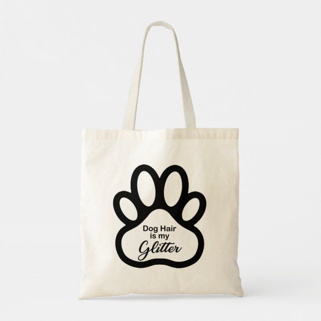 Dog Hair Glitzer Paw Tasche (Rückseite)